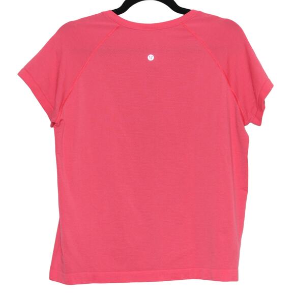 Lululemon Swiftly Tech Race Length T-Shirt Coral Pink Size 14 - Picture 5 of 6